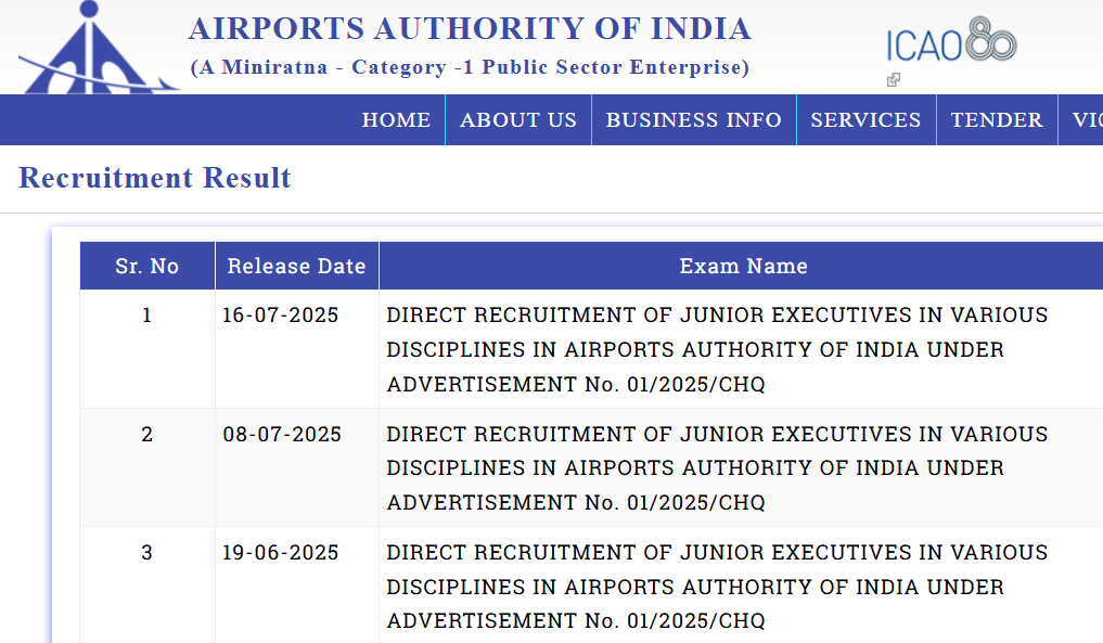 AAI ATC Junior Executive Answer Key 2025